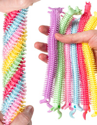 NUTTY TOYS Monkey Noodle Sensory Strings 6 Pack; Top Classroom ADHD Fidget, Fine Motor Skills & Learning for Toddlers - Best Kid Boy Girl Tween Teen & Adult Christmas Stocking Stuffer Gift Idea 2021
