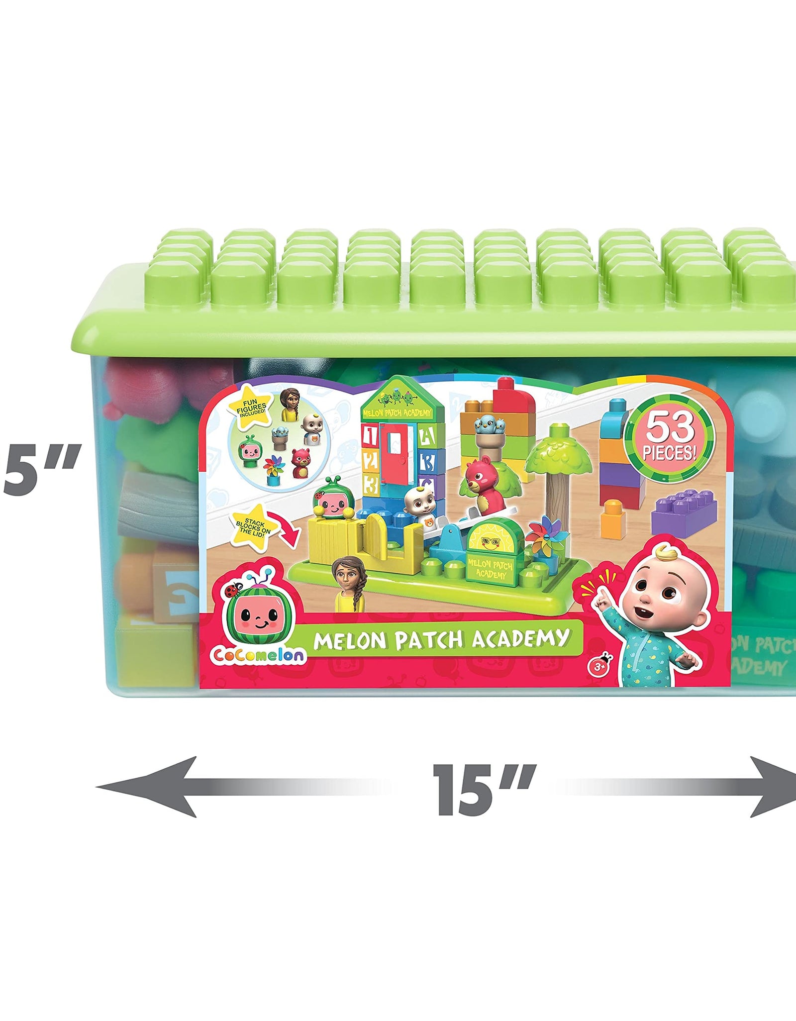 CoComelon Patch Academy, 53 Large Building Blocks Includes 6 Character Figures, by Just Play