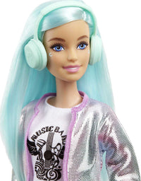 Barbie Career of The Year Music Producer Doll (12-in), Colorful Blue Hair, Trendy Tee, Jacket & Jeans Plus Sound Mixing Board, Computer & Headphone Accessories, Great Toy Gift
