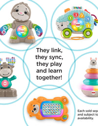 Fisher-Price Linkimals A to Z Otter - Interactive Educational Toy with Music & Lights for Baby Ages 9 Months & Up, Multicolor

