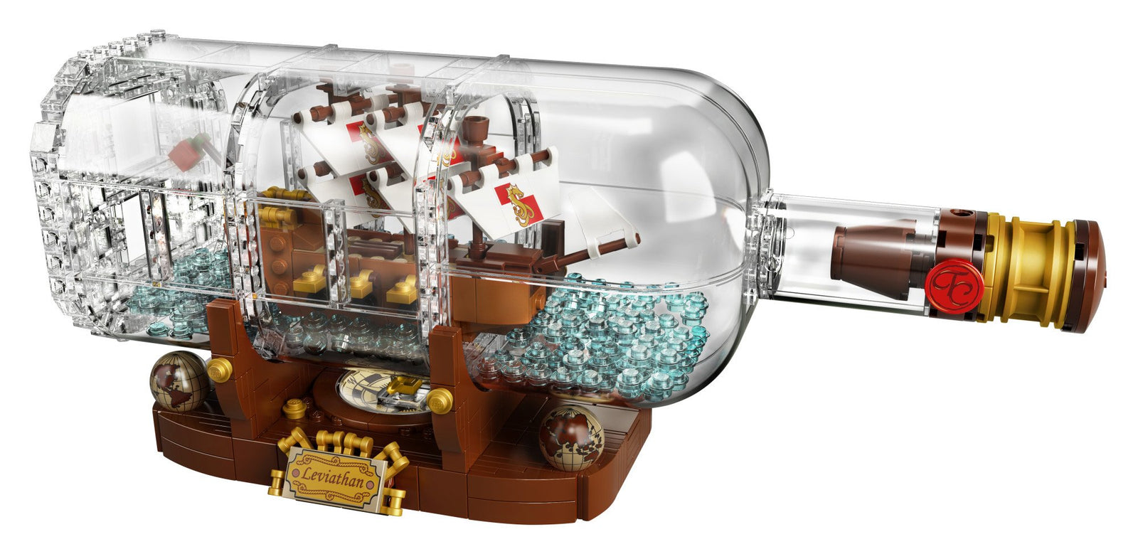 LEGO Ideas Ship in a Bottle 92177 Expert Building Kit, Snap Together Model Ship, Collectible Display Set and Toy for Adults (962 Pieces)