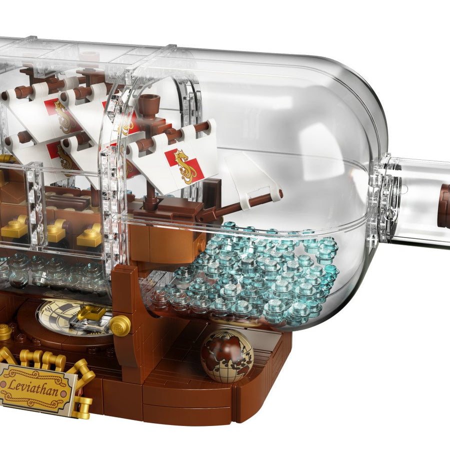 LEGO Ideas Ship in a Bottle 92177 Expert Building Kit, Snap Together Model Ship, Collectible Display Set and Toy for Adults (962 Pieces)