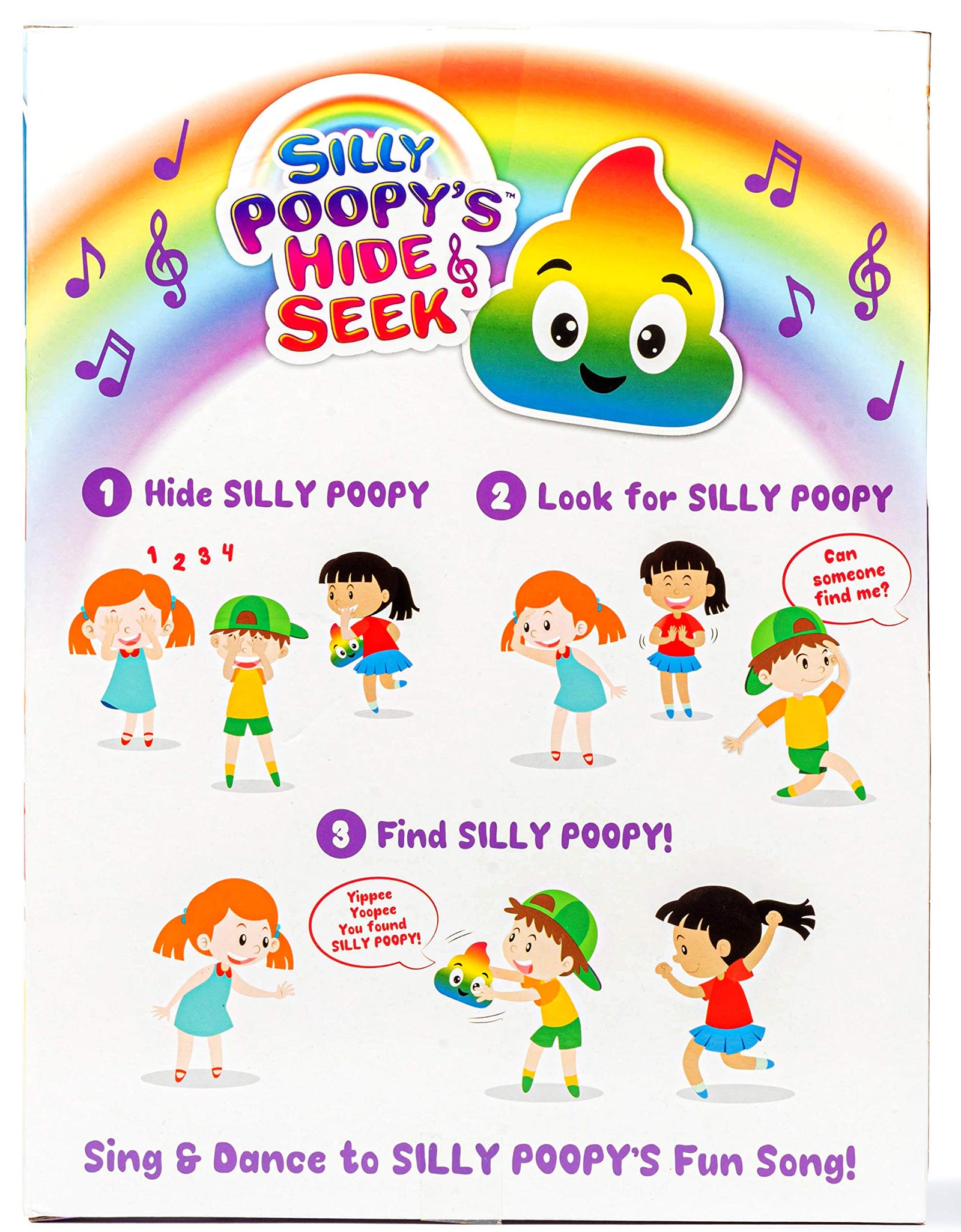 WHAT DO YOU MEME? Silly Poopy's Hide & Seek - The Talking, Singing Rainbow Poop Toy to Encourage Active Play Kids