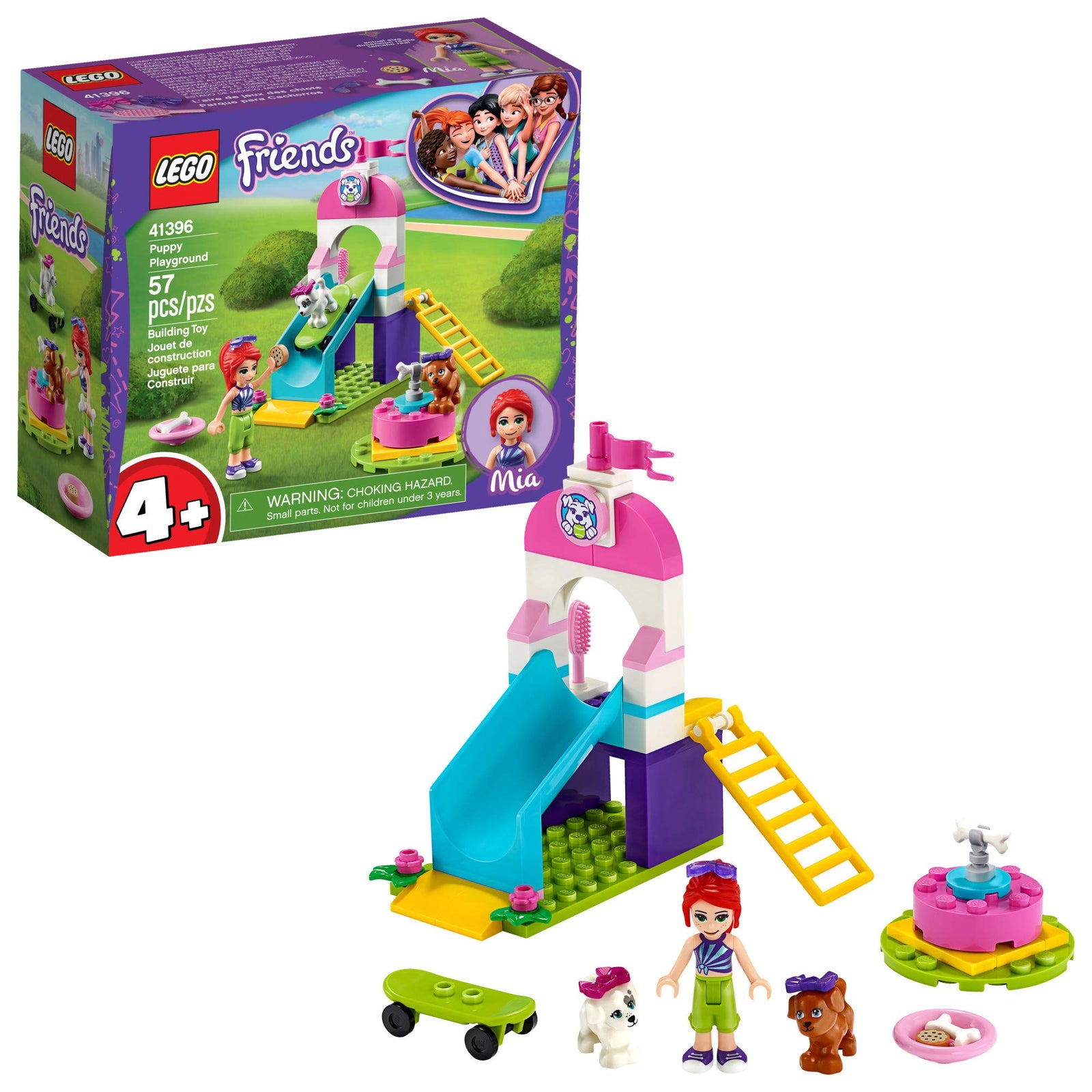 LEGO Friends Puppy Playground 41396 Starter Building Kit; Best Animal Toy Featuring Friends Character Mia (57 Pieces)