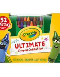 Crayola Ultimate Crayon Collection Coloring Set, Kids Indoor Activities At Home, Gift Age 3 plus - 152 Count Blue, Yellow
