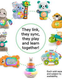 Fisher-Price Linkimals Sit-to-Crawl Sea Turtle, Light-up Musical Crawling Toy for Baby
