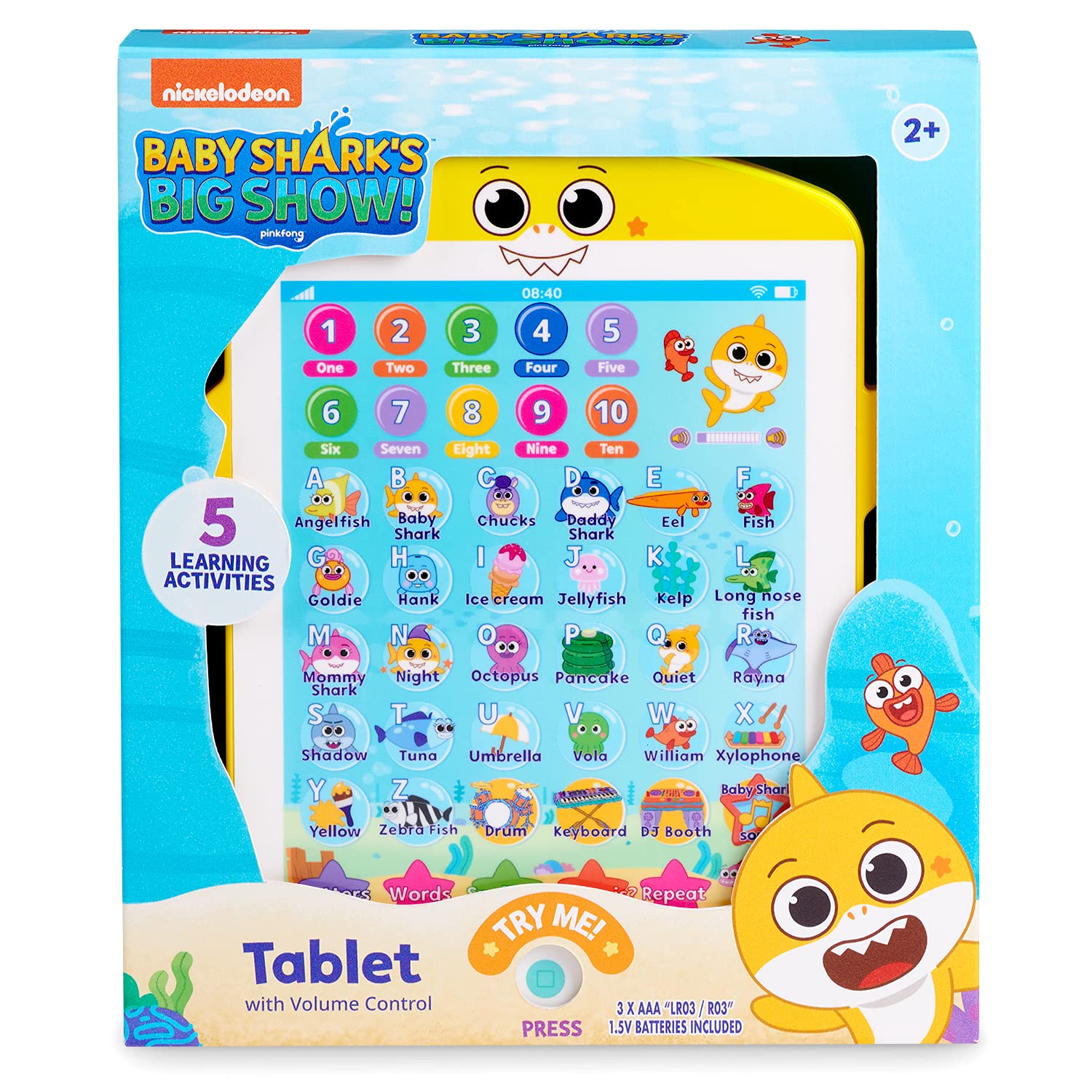 WowWee Baby Shark's Big Show! Kids Tablet – Interactive Educational Toys – Baby Shark Toddler Tablet Makes Learning Fun (Full Size)
