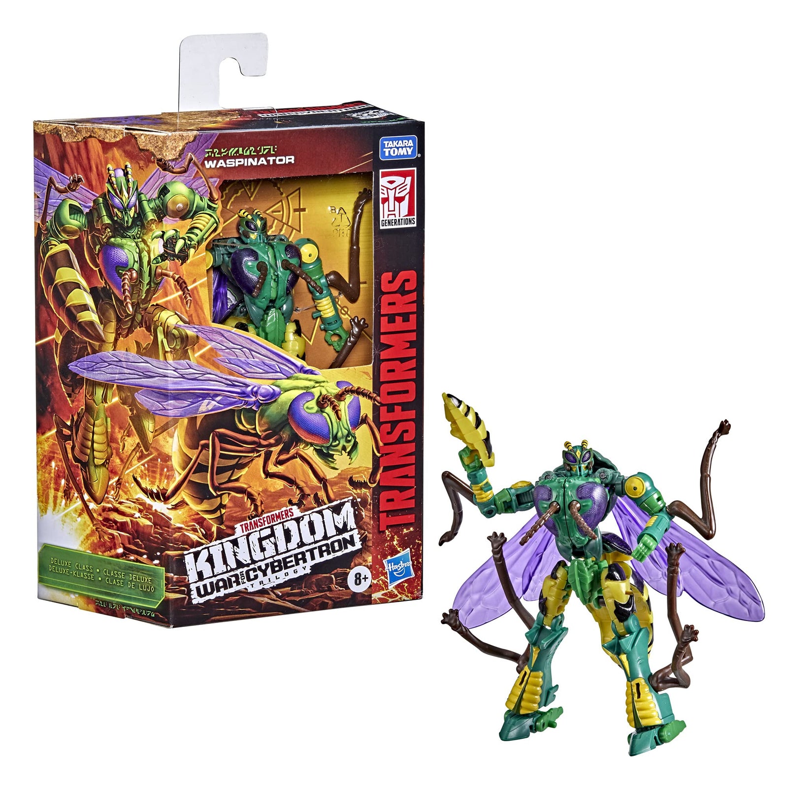 Transformers Toys Generations War for Cybertron: Kingdom Deluxe WFC-K34 Waspinator Action Figure - Kids Ages 8 and Up, 5.5-inch