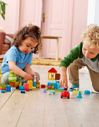LEGO DUPLO Classic Deluxe Brick Box 10914 Starter Set with Storage Box, Great Educational Toy for Toddlers 18 Months and up (85 Pieces)
