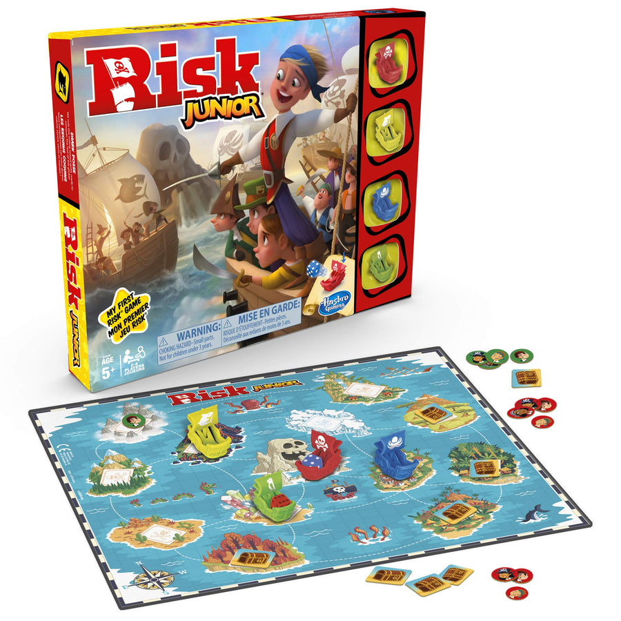 Hasbro Gaming Risk Junior Game: Strategy Board Game; A Kid's Intro to The Classic Risk Game for Ages 5 and Up; Pirate Themed Game