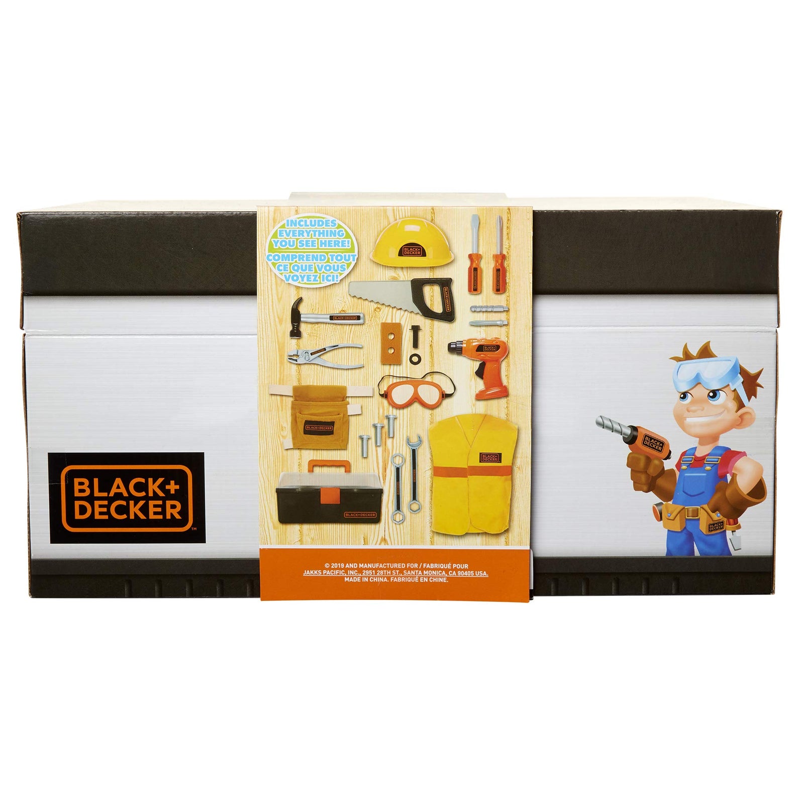 BLACK+DECKER Kids Tool Set Pretend Play Trunk with Tool Box, Construction Vest & Hard Hat – 22 Piece Set [Amazon Exclusive]
