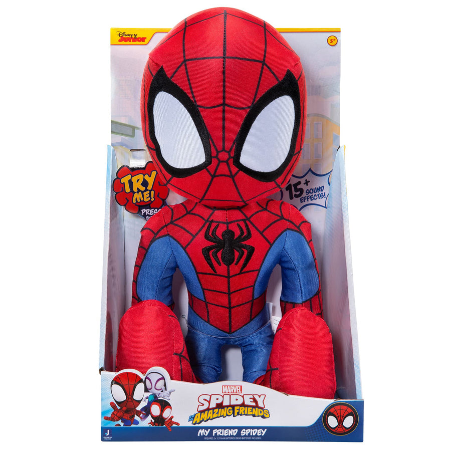 Spidey and His Amazing Friends - My Friend 16” Plush with Sounds - Toys for Kids Ages 3 and Up - Featuring Your Friendly Neighborhood,SNF0050