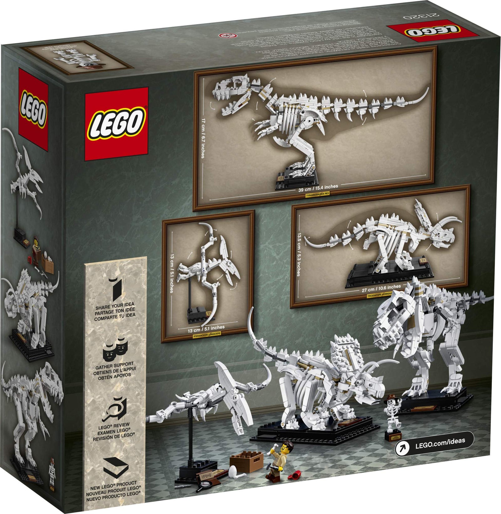 LEGO Ideas 21320 Dinosaur Fossils Building Kit (910 Pieces)