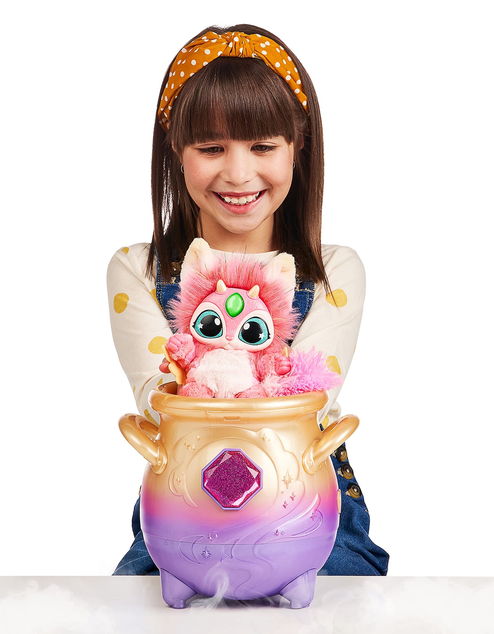 Magic Mixies Magical Misting Cauldron with Interactive 8 inch Pink Plush Toy and 50+ Sounds and Reactions