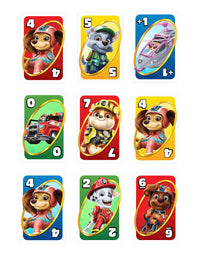 UNO Junior PAW Patrol Card Game with 56 Cards 2-4 Players, Gift for Kids 3 Years Old & Up,Multicolor,HGD13
