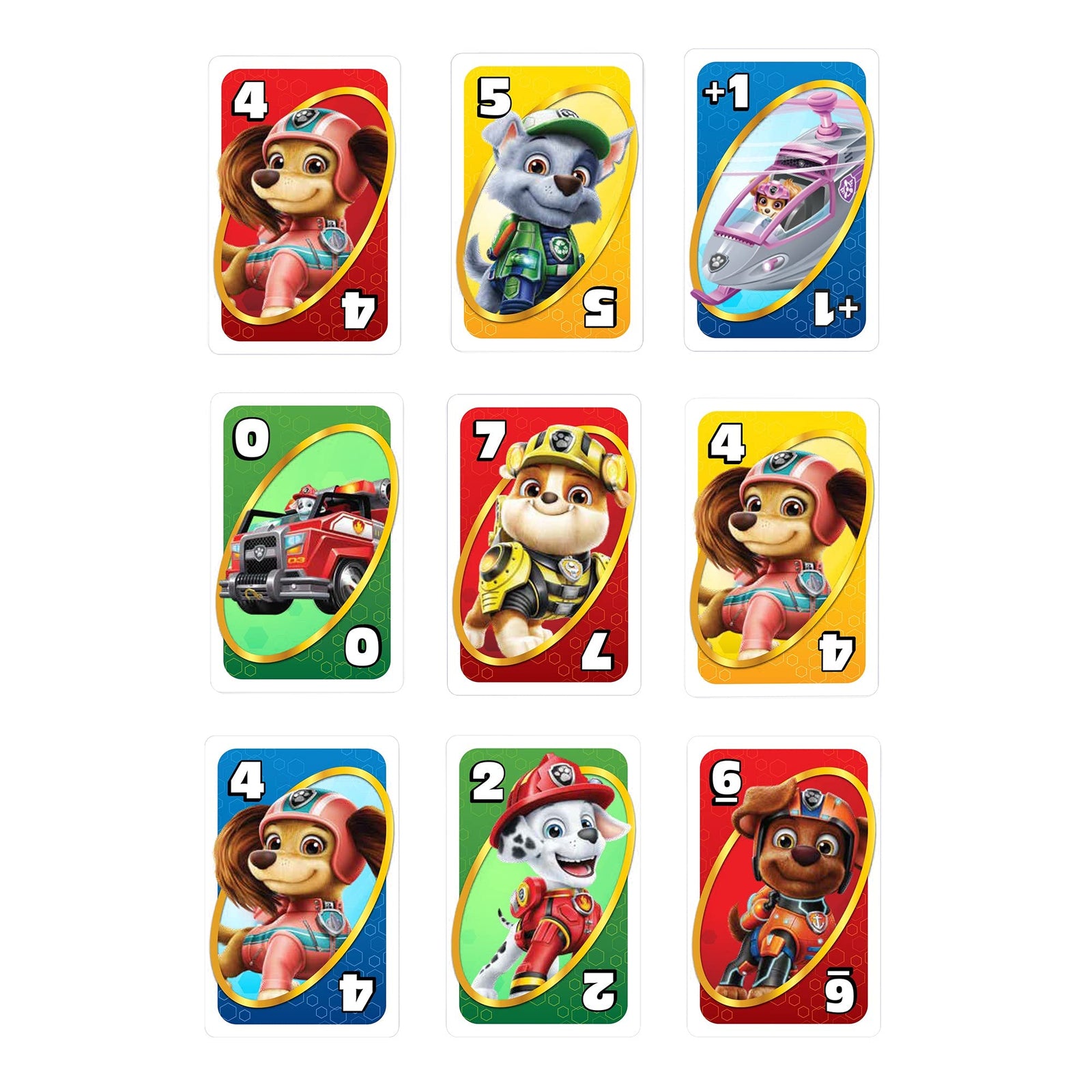 UNO Junior PAW Patrol Card Game with 56 Cards 2-4 Players, Gift for Kids 3 Years Old & Up,Multicolor,HGD13