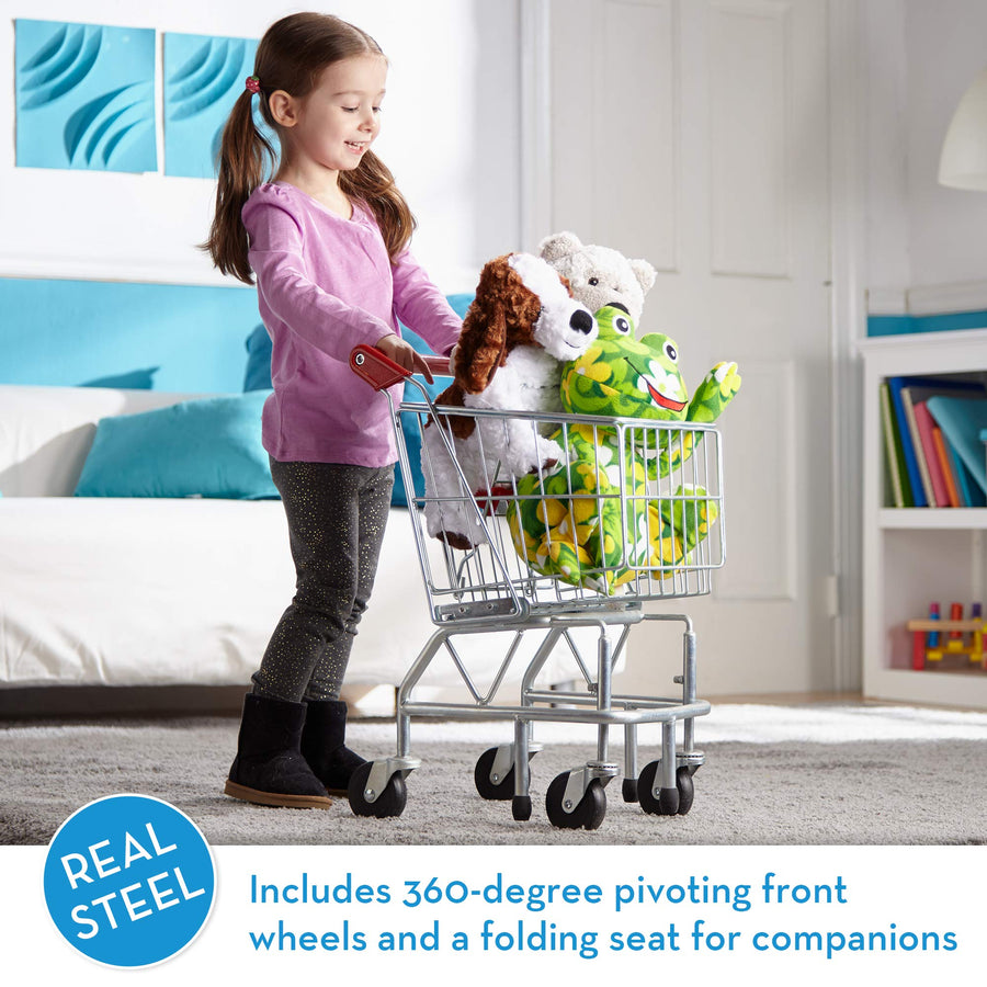 Melissa & Doug Toy Shopping Cart With Sturdy Metal Frame