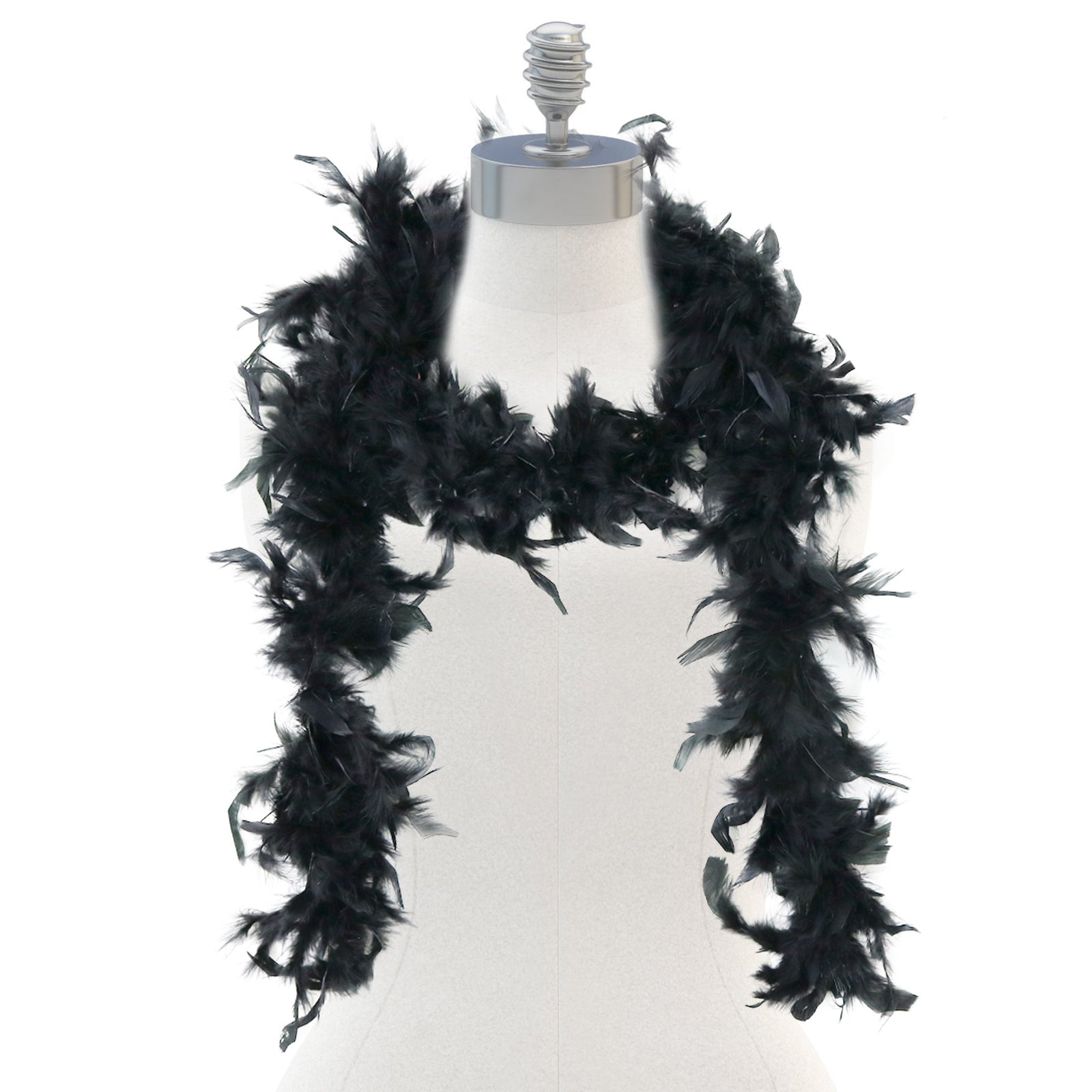 Skeleteen Feather Boa Costume Accessory - Great Black Boa with Feathers - 1 Piece