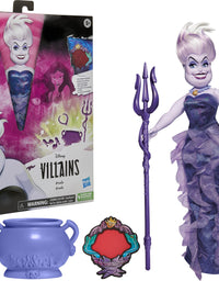 Disney Villains Ursula Fashion Doll, Accessories and Removable Clothes, Disney Villains Toy for Kids 5 Years Old and Up
