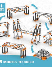 Engino Discovering STEM Structures Constructions & Bridges | 9 Working Models | Illustrated Instruction Manual | Theory & Facts | Experimental Activities | STEM Construction Kit, Blue
