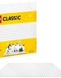 LEGO Classic White Baseplate 11010 Creative Toy for Kids, Great Open-Ended Imaginative Play Builders (1 Piece)
