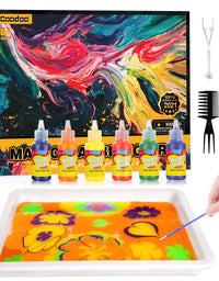 Water Marbling Paint for Kids - Arts and Crafts for Girls & Boys Crafts Kits Ideal Gifts for Kids Age 3-5 4-8 8-12

