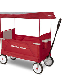 Radio Flyer 3-In-1 EZ Folding, Outdoor Collapsible Wagon for Kids & Cargo, Red
