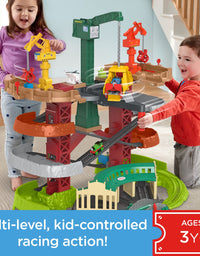 Thomas & Friends Trains & Cranes Super Tower, motorized train and track set for preschool kids ages 3 years and up
