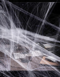 1000 sqft Stretch Spider Web for Indoor and Outdoor Halloween Decorations, Halloween Theme Party

