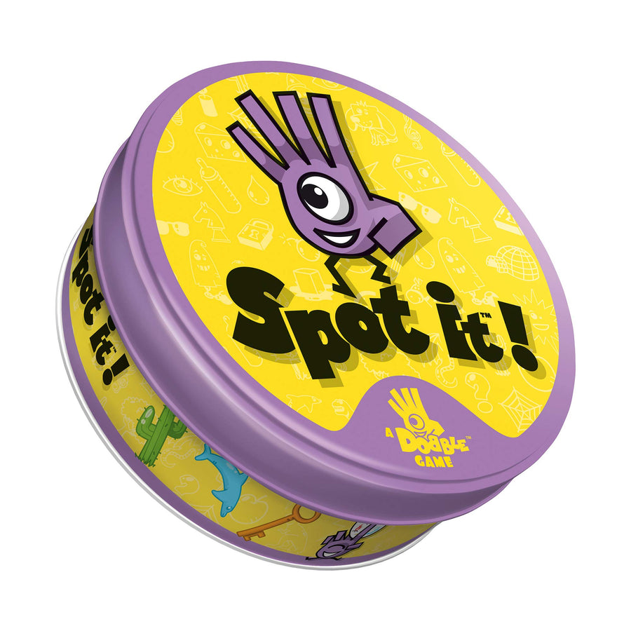 Zygomatic Spot It! Classic Card Game | Game for Kids | Age 6+ | 2 to 8 Players | Average Playtime 15 Minutes | Purple and Yellow Packaging | Made