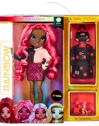 Rainbow High Series 3 Daria Roselyn Fashion Doll – Rose (Pinkish Red) with 2 Designer Outfits to Mix & Match with Accessories, Gift for Kids and Collectors, Toys for Kids Ages 6 7 8+ to 12 Years Old
