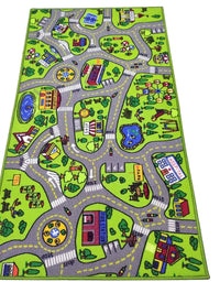 Toyvelt Kids Carpet Playmat Car Rug – City Life Educational Road Traffic Carpet Multi Color Play Mat - Large 60” X 32” Best Kids Rugs for Playroom & Kid Bedroom – for Ages 3 - 12 Years Old
