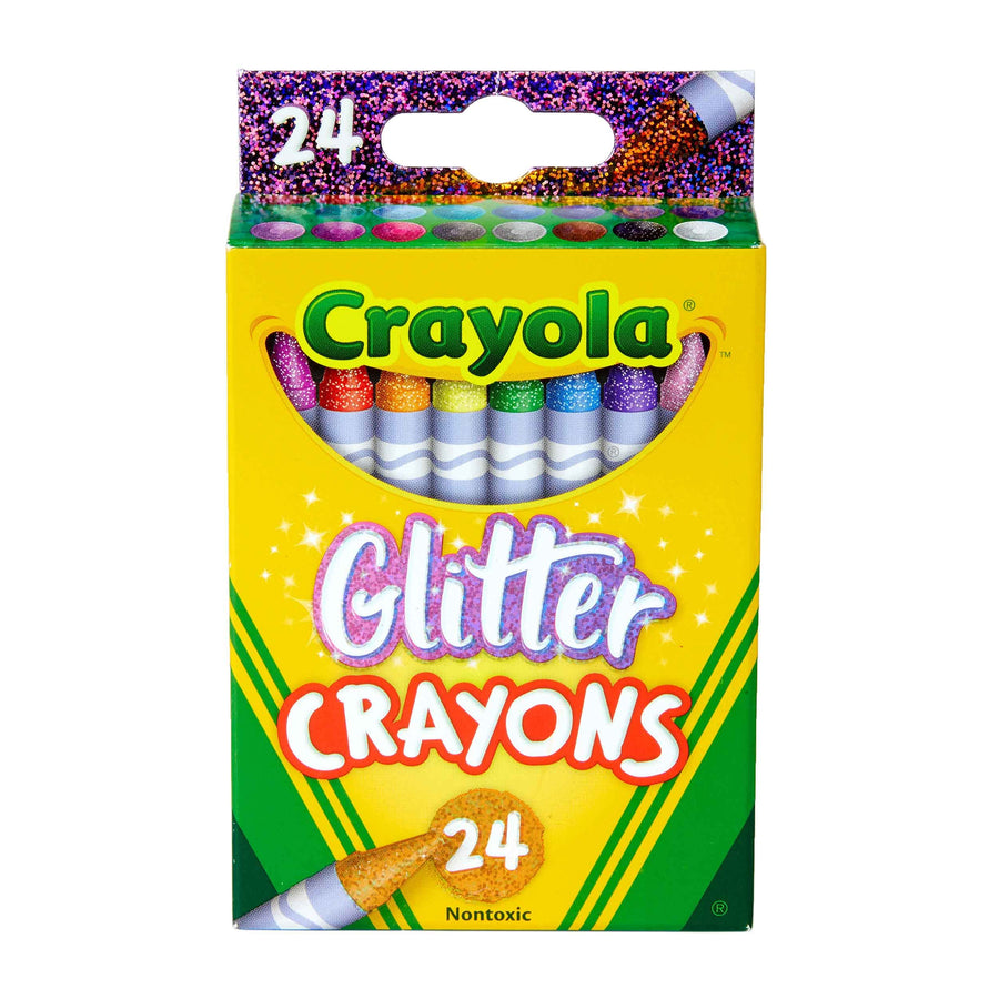Crayola Glitter Crayons, Back To School Supplies, 24Count, Multi