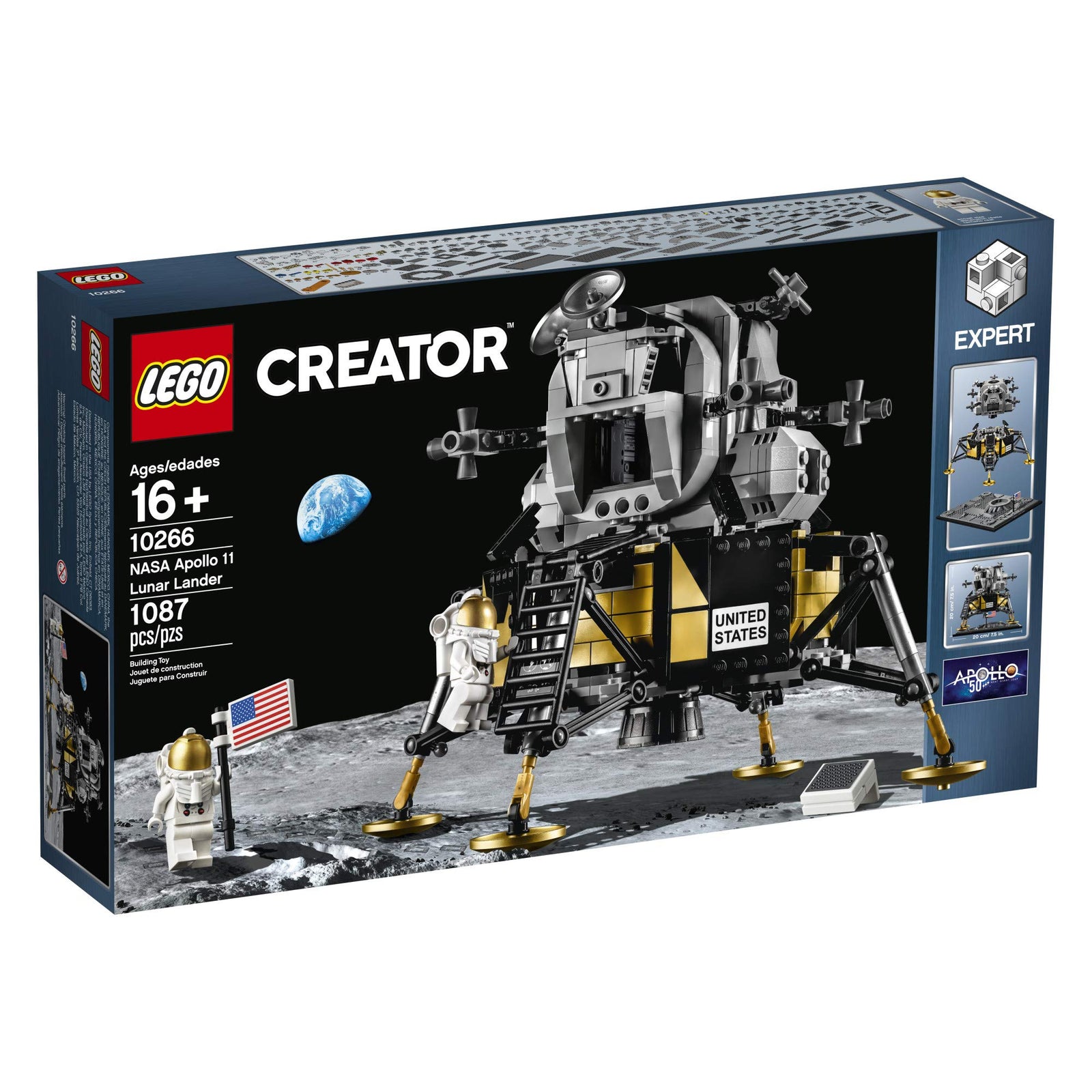 LEGO Creator Expert NASA Apollo 11 Lunar Lander 10266 Building Kit (1,087 Pieces)