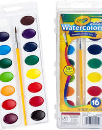 Crayola Washable Watercolors, 16 Count, 4 Ounces
