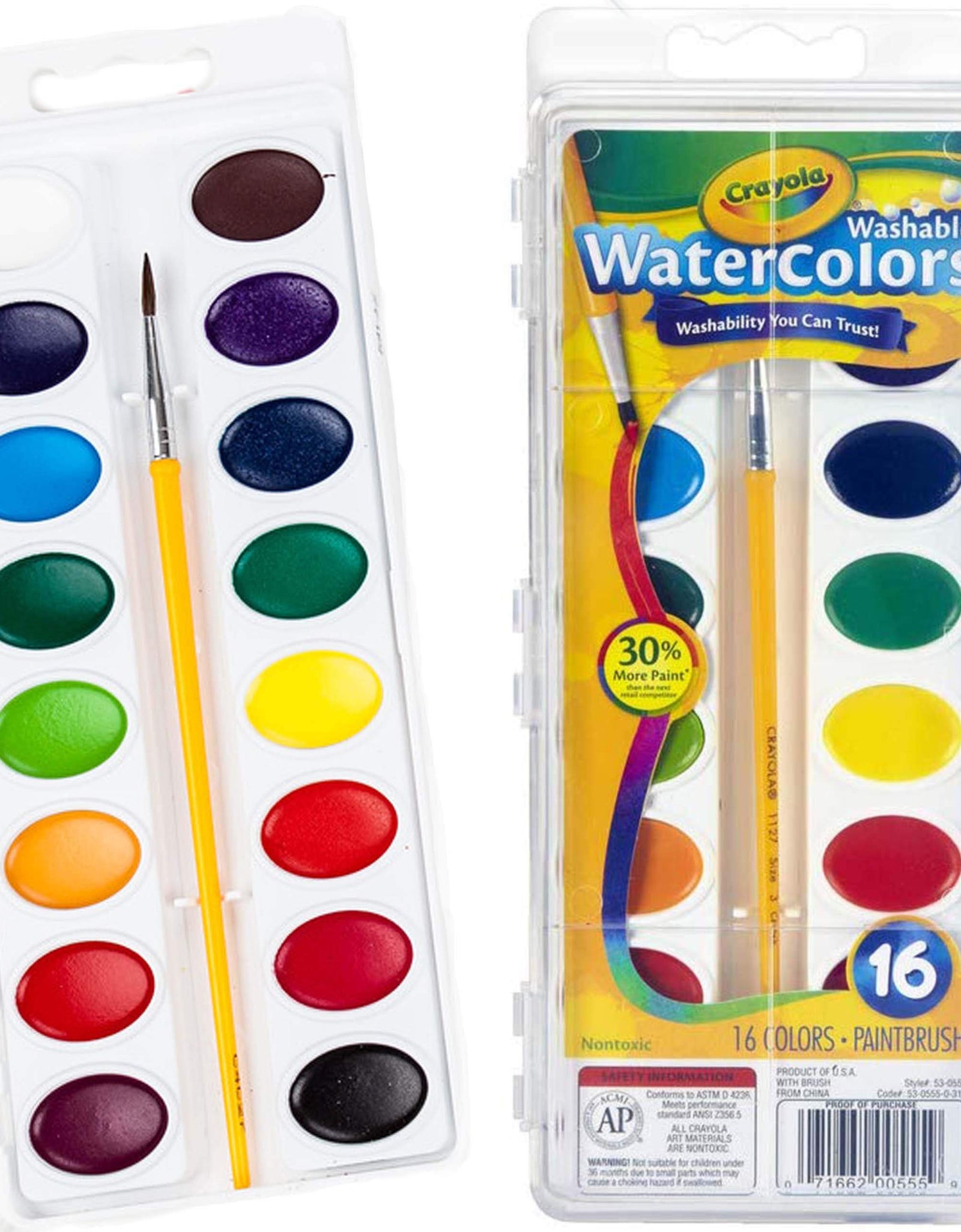 Crayola Washable Watercolors, 16 Count, 4 Ounces