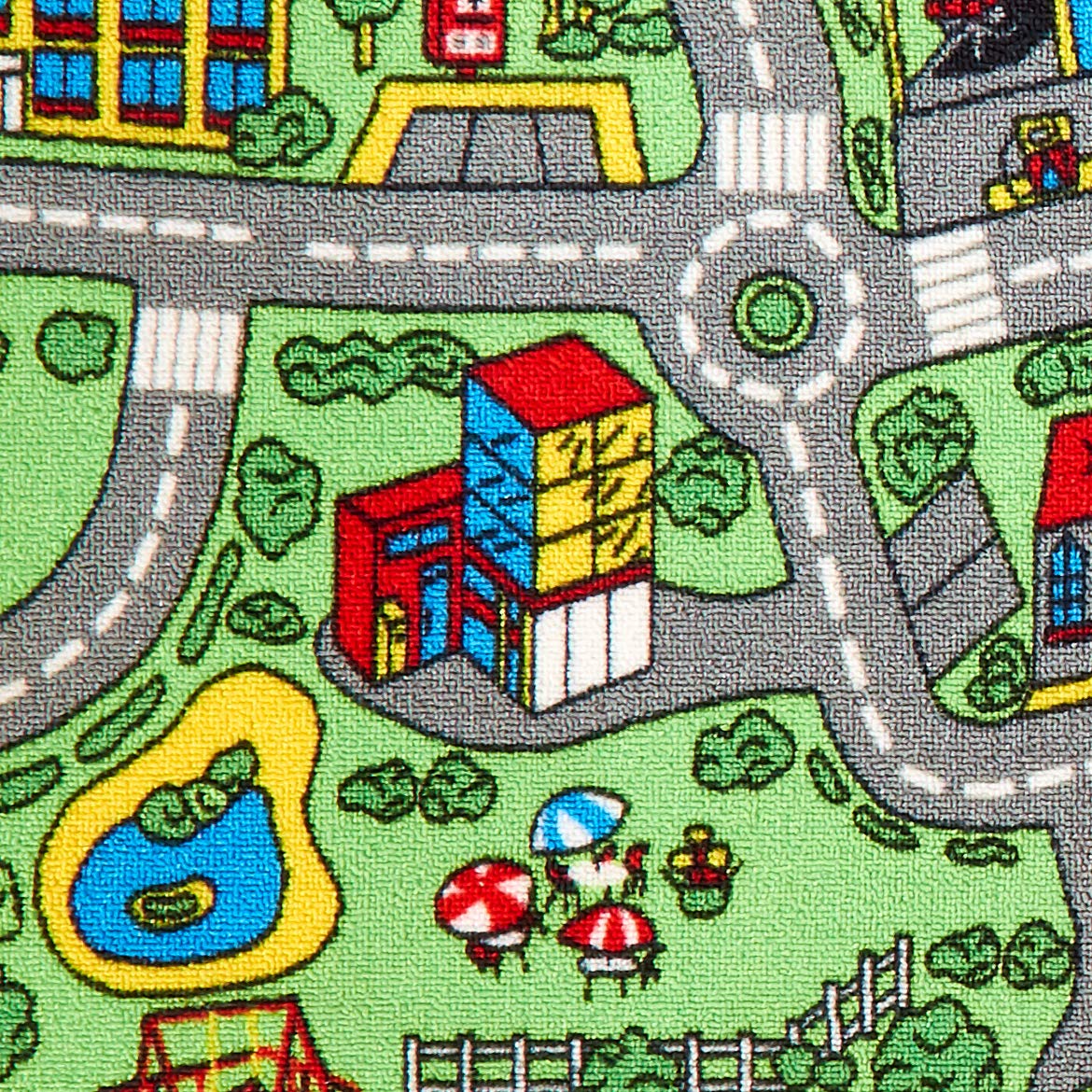Click N’ Play City Life Kids Road Traffic Play mat Rug Large Non-Slip Carpet Fun Educational for Play area Playroom Bedroom-59” x 31 1/2”