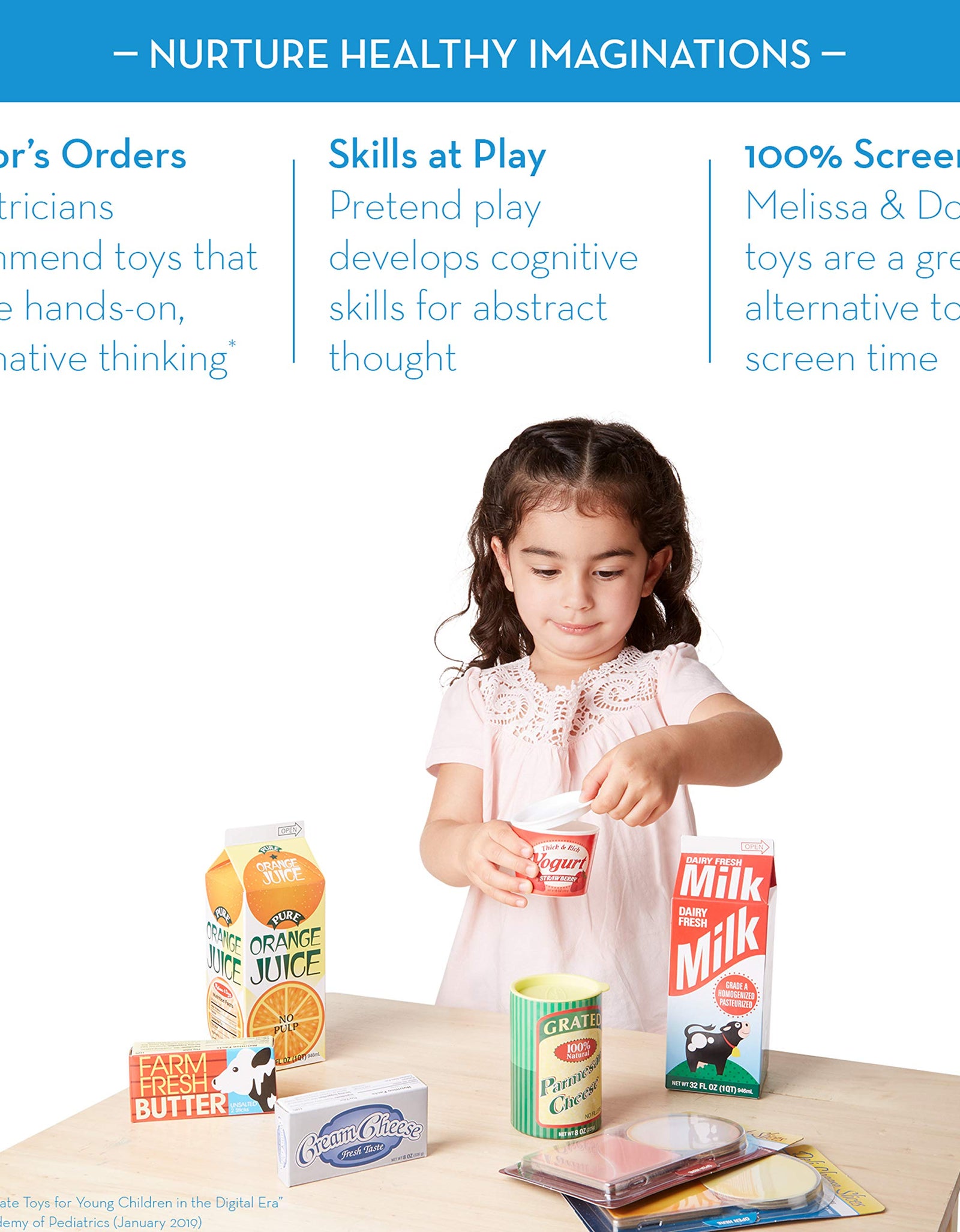 Melissa & Doug Fridge Groceries Play Food Cartons (8 pieces)