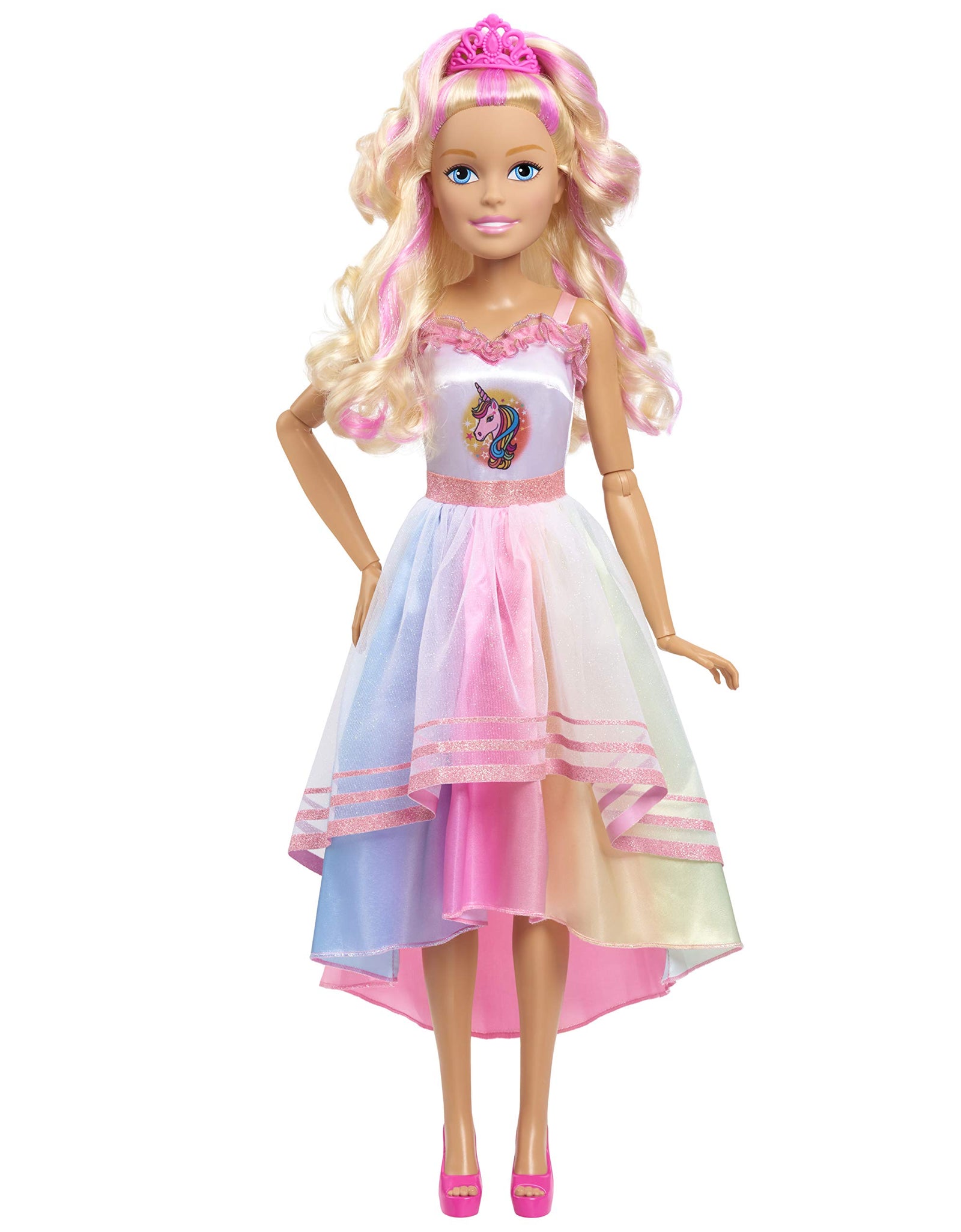 Barbie 28-inch Best Fashion Friend Unicorn Party Doll, Blonde Hair, Amazon Exclusive, by Just Play