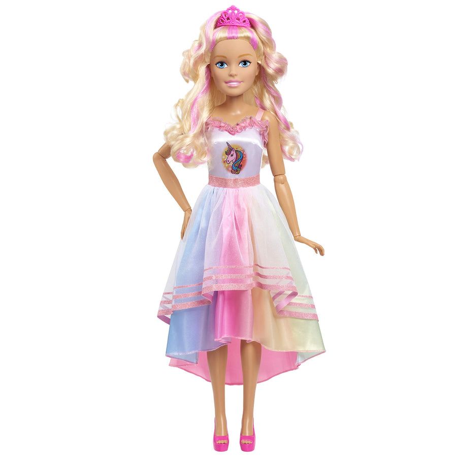 Barbie 28-inch Best Fashion Friend Unicorn Party Doll, Blonde Hair, Amazon Exclusive, by Just Play