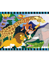 Melissa & Doug Safari Social Jumbo Jigsaw Floor Puzzle (24 pcs, 2 x 3 feet)
