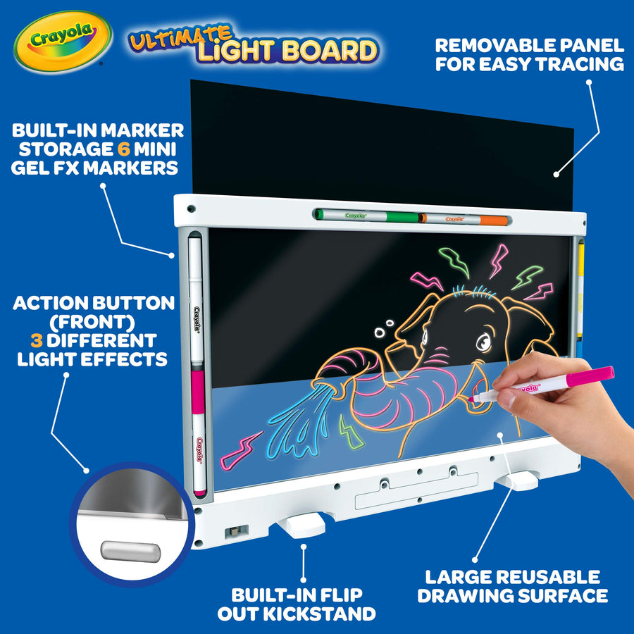 Crayola Ultimate Light Board Drawing Tablet, Gift for Kids, Ages 6, 7, 8, 9 White
