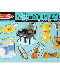 Melissa & Doug Musical Instruments Sound Puzzle - Wooden Peg Puzzle (8 pcs)
