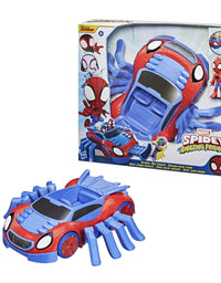 Marvel Spidey and His Amazing Friends Ultimate Web-Crawler, Spidey Stunner Feature and 4-Inch Spidey Figure, Ages 3 and Up, Frustration Free Packaging
