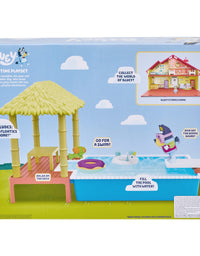 Bluey Pool Playset and Figure, 2.5-3 inch Articulated Figure and Accessories
