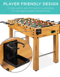 Best Choice Products 48in Competition Sized Foosball Table, Arcade Table Soccer for Home, Game Room, Arcade w/ 2 Balls, 2 Cup Holders
