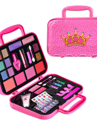 Toysical Kids Makeup Kit for Girl - with Make Up Remover - 30Pc Real Washable, Non Toxic Play Princess Cosmetic Set - Ideal Birthday for Little Girls Ages 3, 4, 5, 6 Year Old Child (Princess 2.0)
