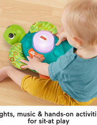 Fisher-Price Linkimals Sit-to-Crawl Sea Turtle, Light-up Musical Crawling Toy for Baby

