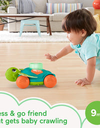 Fisher-Price Linkimals Sit-to-Crawl Sea Turtle, Light-up Musical Crawling Toy for Baby
