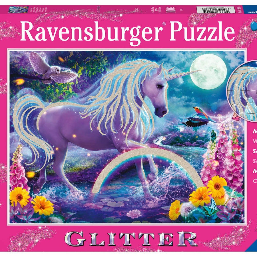 Ravensburger Glitter Unicorn 100 Piece Puzzles for Kids, Every Piece is Unique, Pieces Fit Together Perfectly